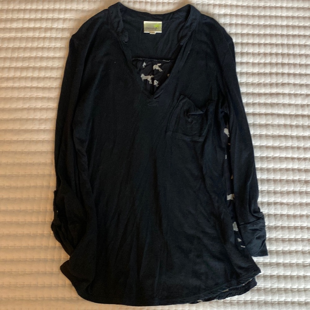 Anthropologie 3/4 sleeve horse blouse